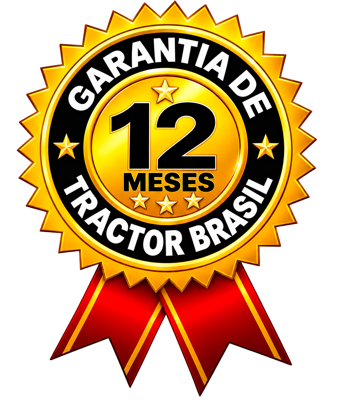 Selo de garantia de 12 meses da Trator Brasil